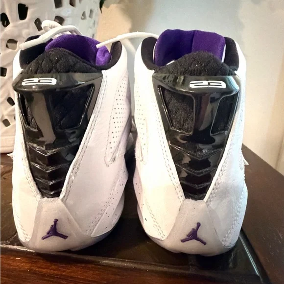 Jordan B'Loyal White and Purple Sneakers - Picture 7 of 16